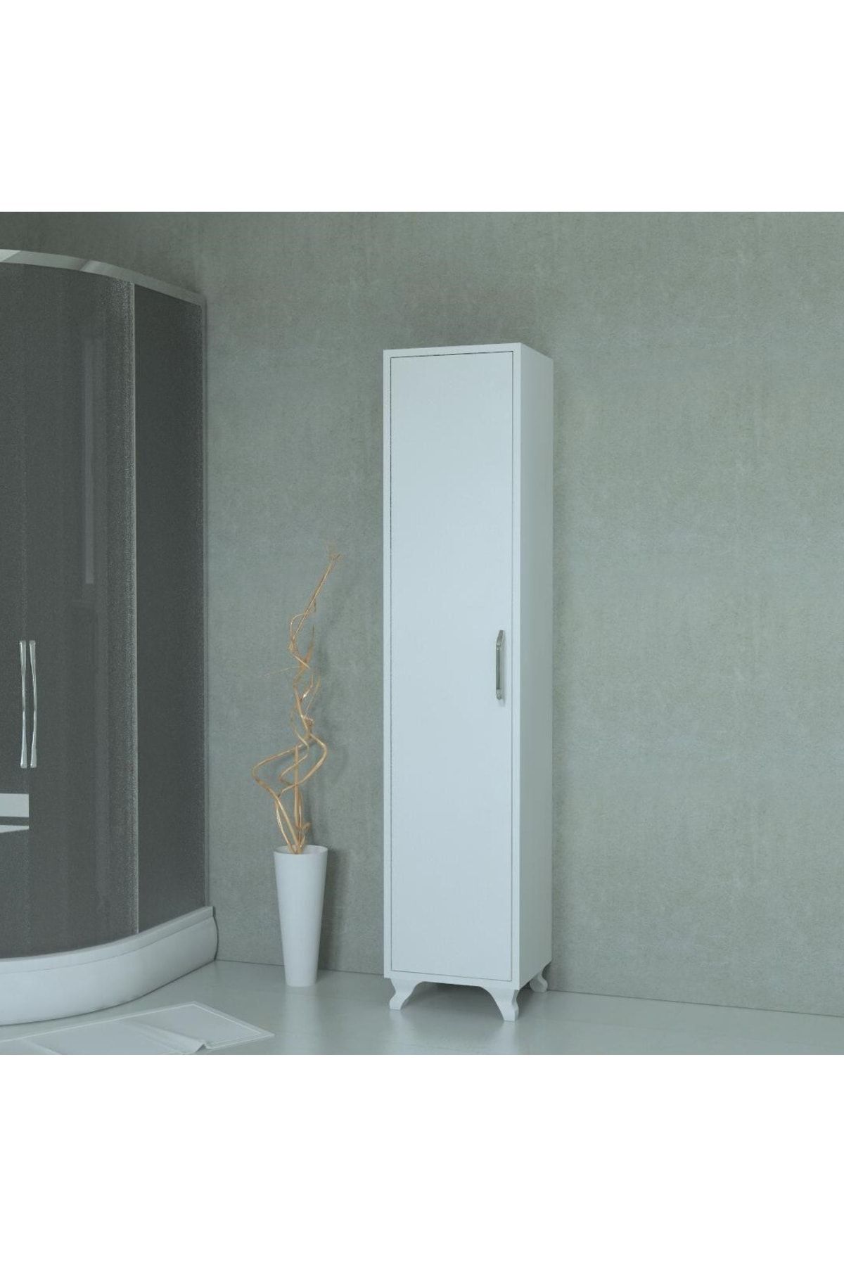 MOBİLİQUE Çok Amaçlı Beyaz Banyo Boy Dolabı